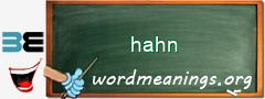 WordMeaning blackboard for hahn